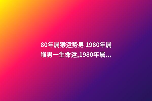 80年属猴运势男 1980年属猴男一生命运,1980年属猴人一生运程-第1张-观点-玄机派